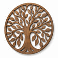 Wanddekoration Baum des Lebens 60 cm Holz Braun rund